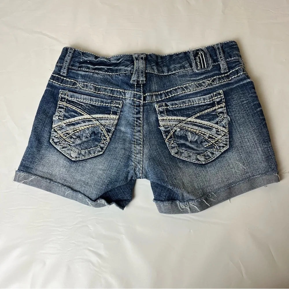 Maurices Womens Denim Jean Shorts Size 1/2 - Picture 8 of 12
